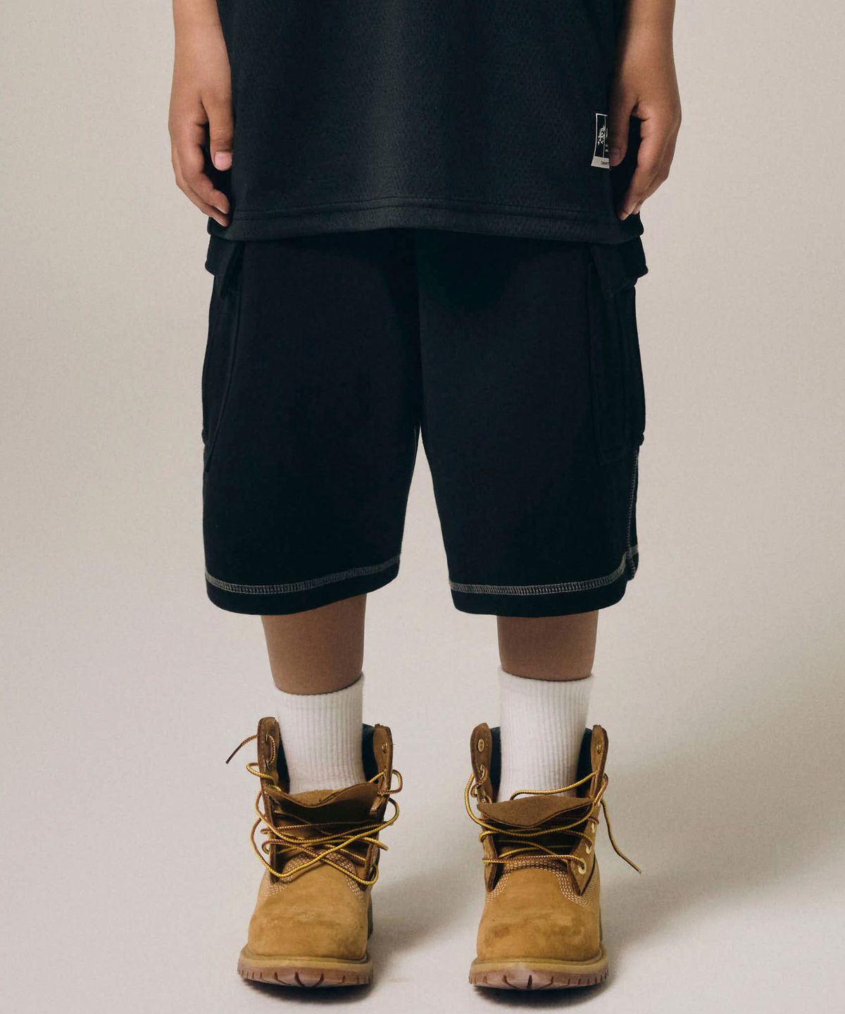 테이크이지 키즈(TAKEASY KIDS) 자이언트핏 카고 스웻팬츠 (블랙)