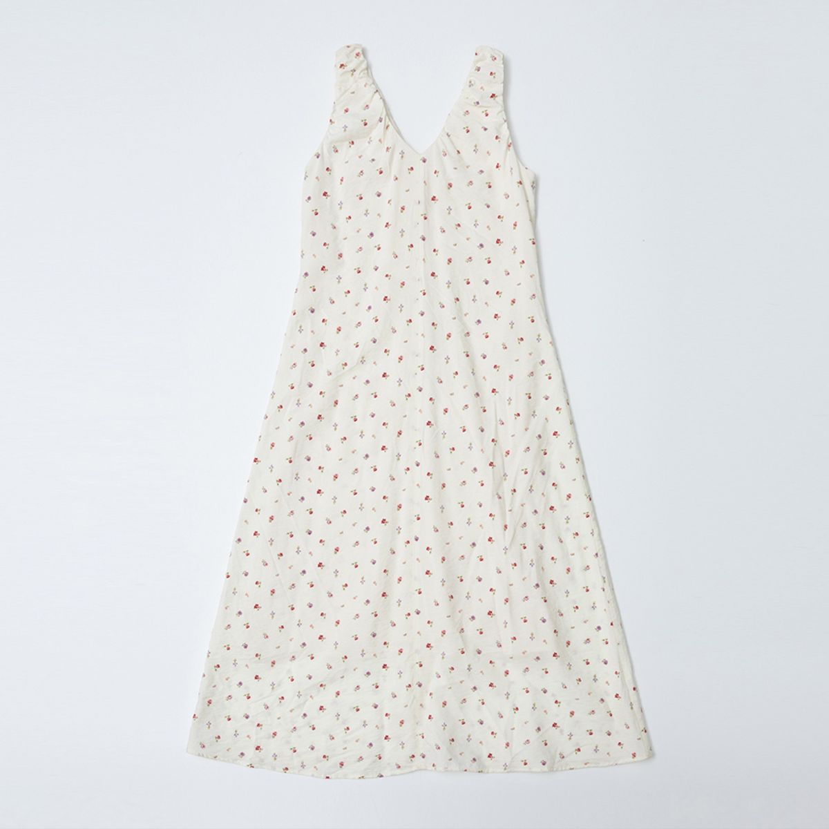 던드롭(DUNDROP) DD_V-neck flower dress_2color