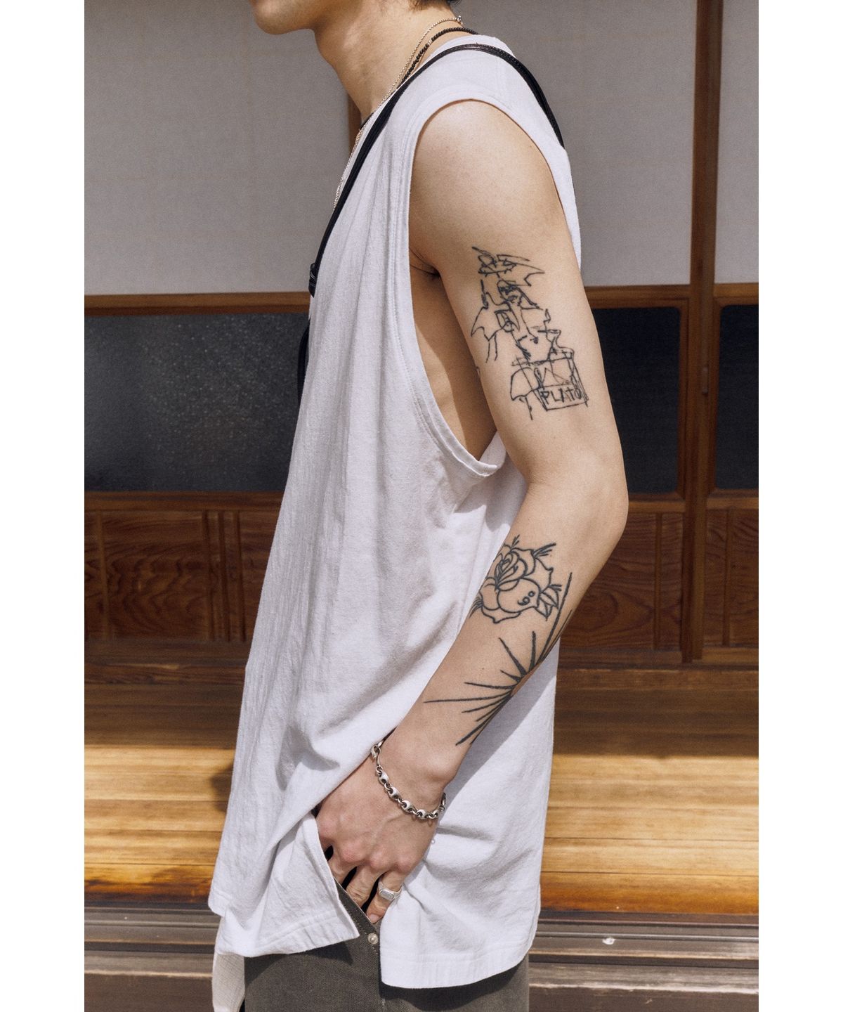 유스(YOUTH) Stud Link Chain Bracelet - Silver