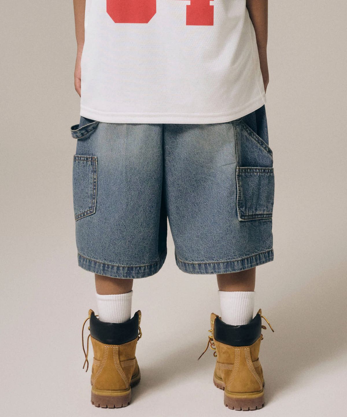 테이크이지 키즈(TAKEASY KIDS) 자이언트핏 카펜터 쇼츠 (인디고블루)