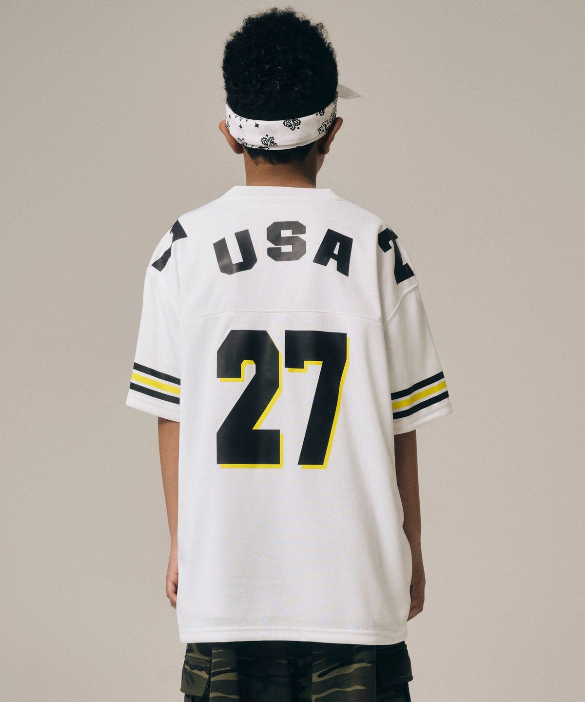 테이크이지 키즈(TAKEASY KIDS) 자이언트핏 USA 풋볼 저지 (화이트)