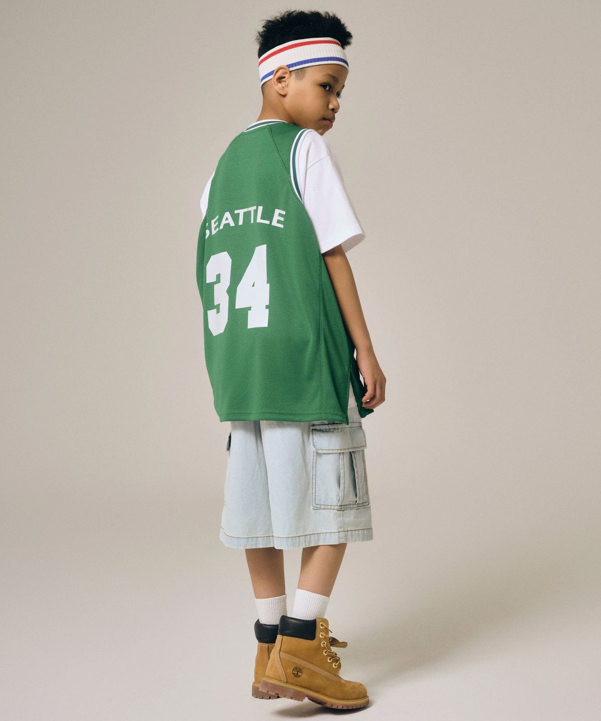 테이크이지 키즈(TAKEASY KIDS) 자이언트핏 바스켓볼 오버 저지 (그린)