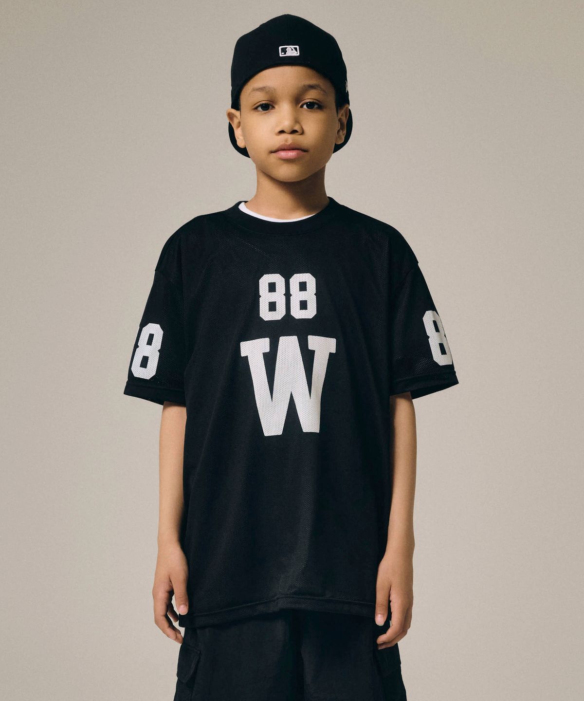 테이크이지 키즈(TAKEASY KIDS) 메쉬 풋볼 오버 저지 (블랙)