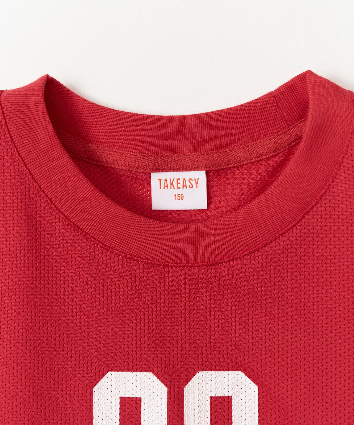 테이크이지 키즈(TAKEASY KIDS) 메쉬 풋볼 오버 저지 (레드)