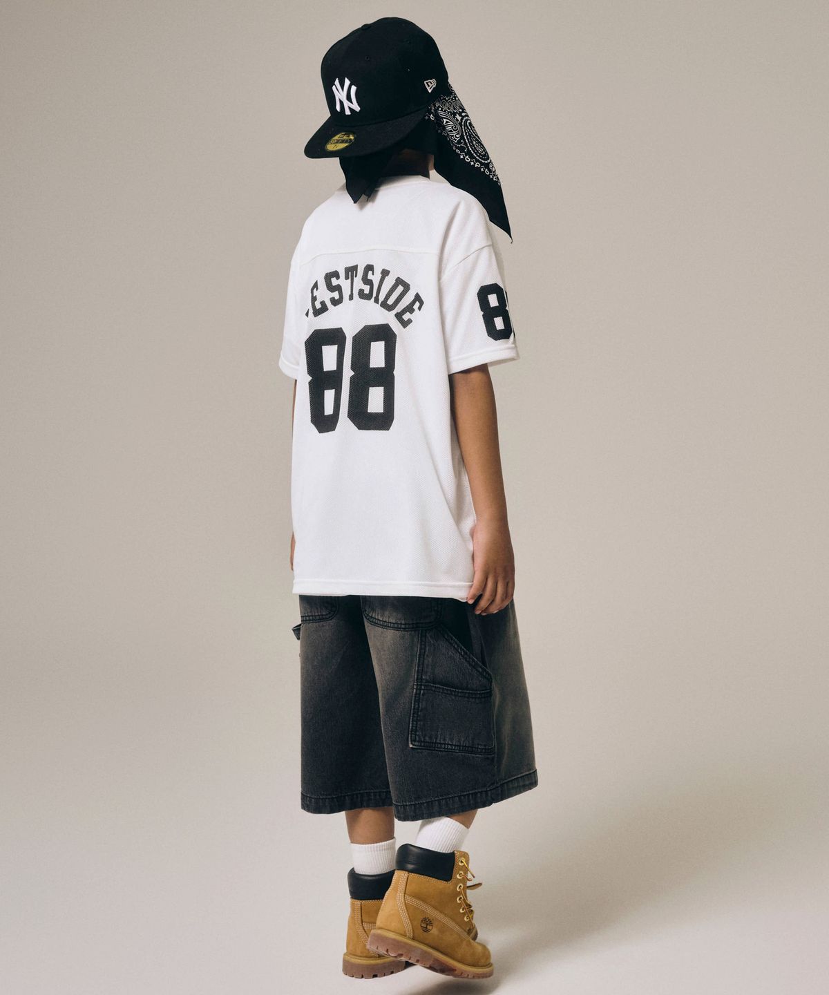 테이크이지 키즈(TAKEASY KIDS) 메쉬 풋볼 오버 저지 (화이트)
