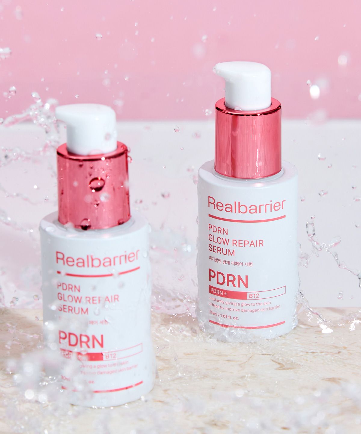 리얼베리어(REAL BARRIER) 피디알엔 광채 리페어 세럼 30ML X 2개+[증정]익스트림크림라이트25ML+모공브러쉬