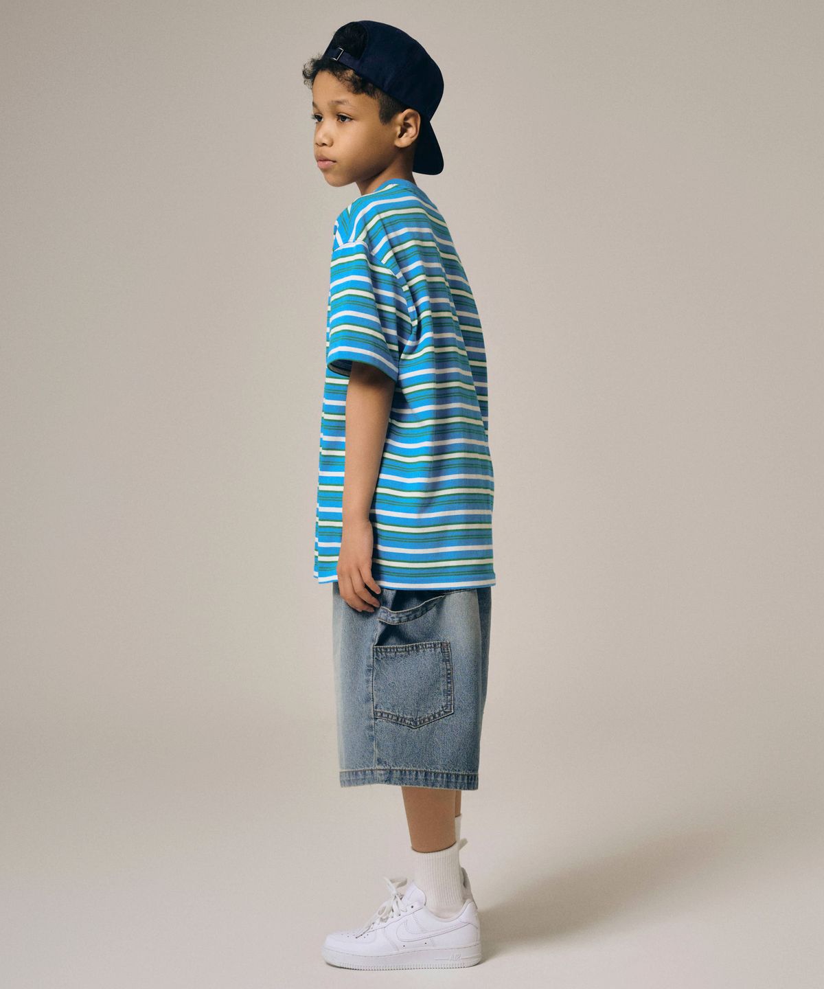 테이크이지 키즈(TAKEASY KIDS) 멀티스트라이프 티셔츠 (프렌치블루)