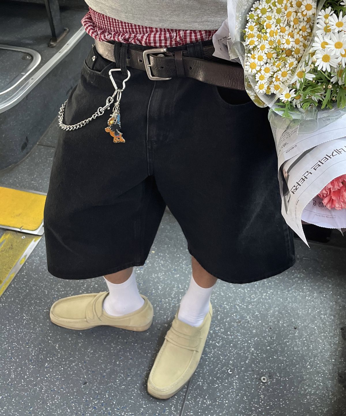르아르(LEIRE) 에브리데이 버뮤다 데님 쇼츠 [블랙]