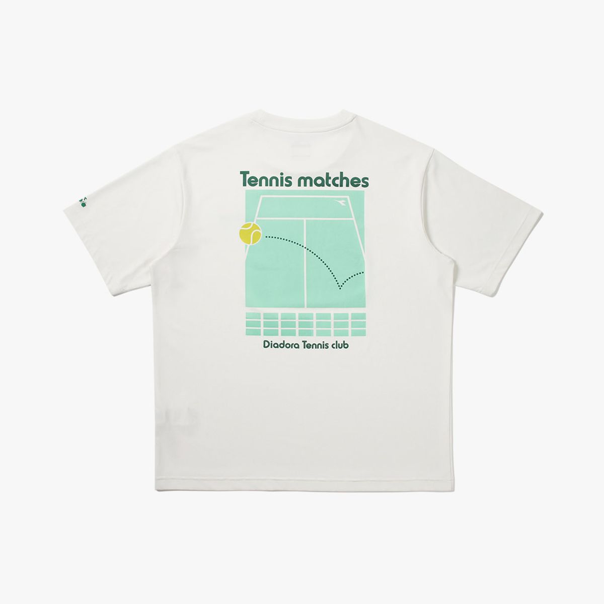 디아도라(diadora) AIRTEX 테니스코트 반팔 티셔츠 OFF WHITE