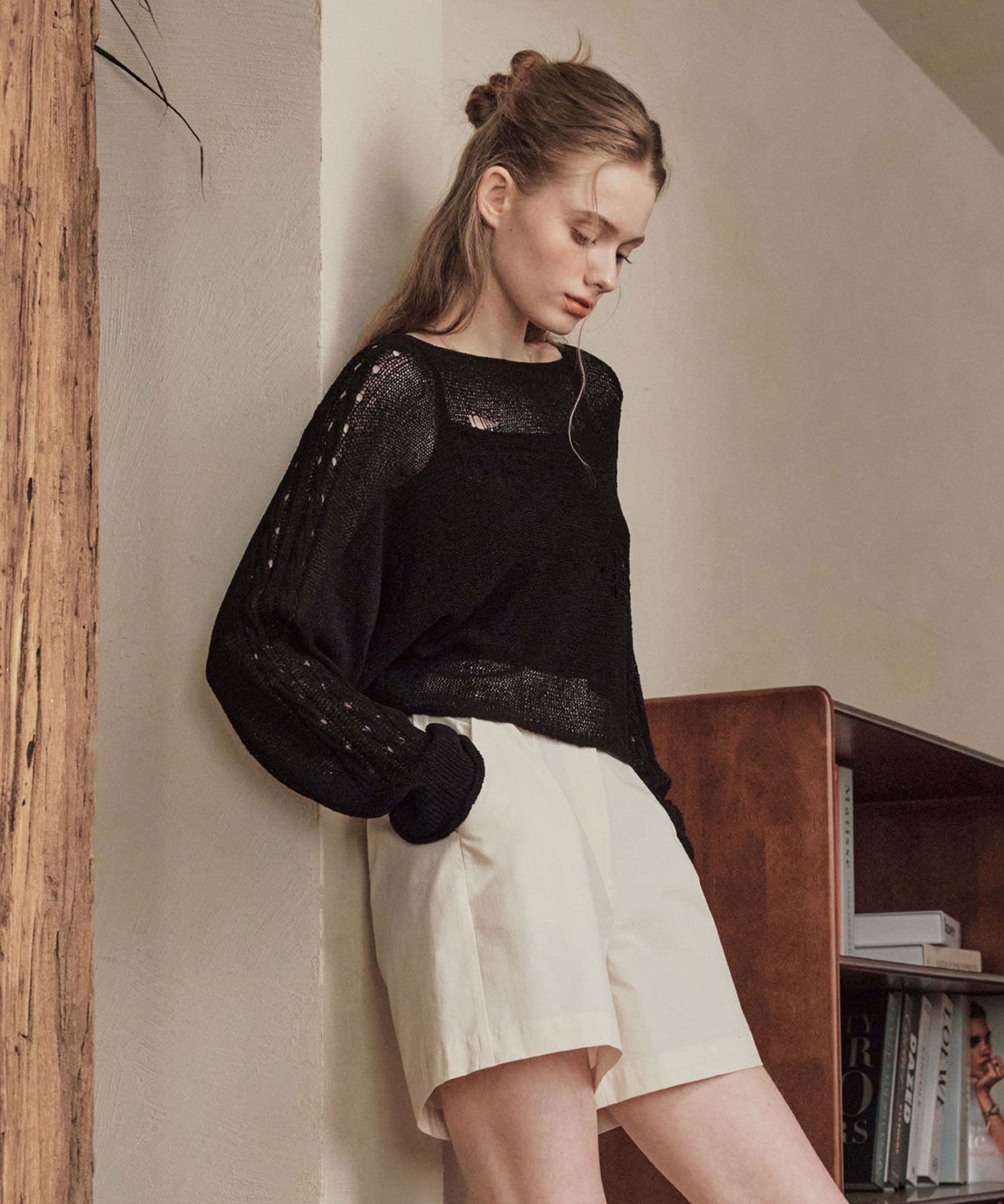 【MODERNIF】May Openwork Boucle Knit 100% cotton openwork knitted sweater - Men | MANGO USA