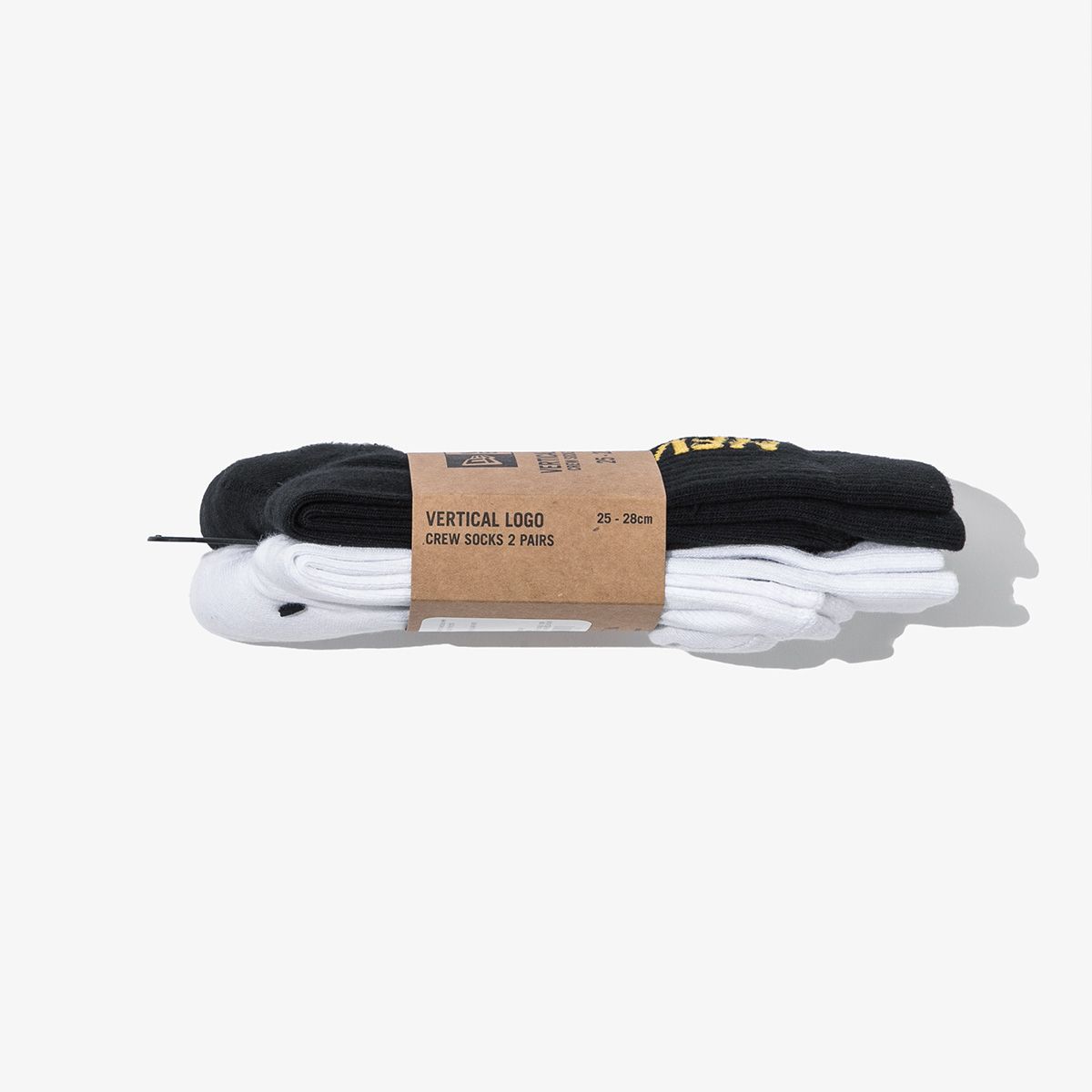 뉴에라(NEW ERA) 뉴에라 스크립트 크루 삭스 2팩 블랙/화이트 14475418