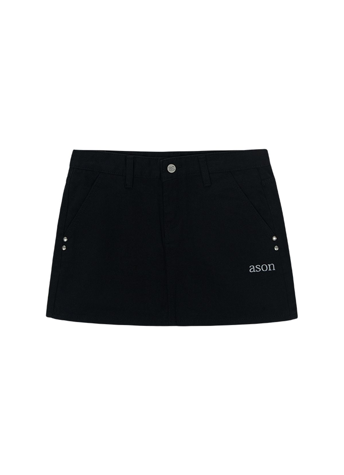 애즈온(ASON) POG SKIRT / BLACK
