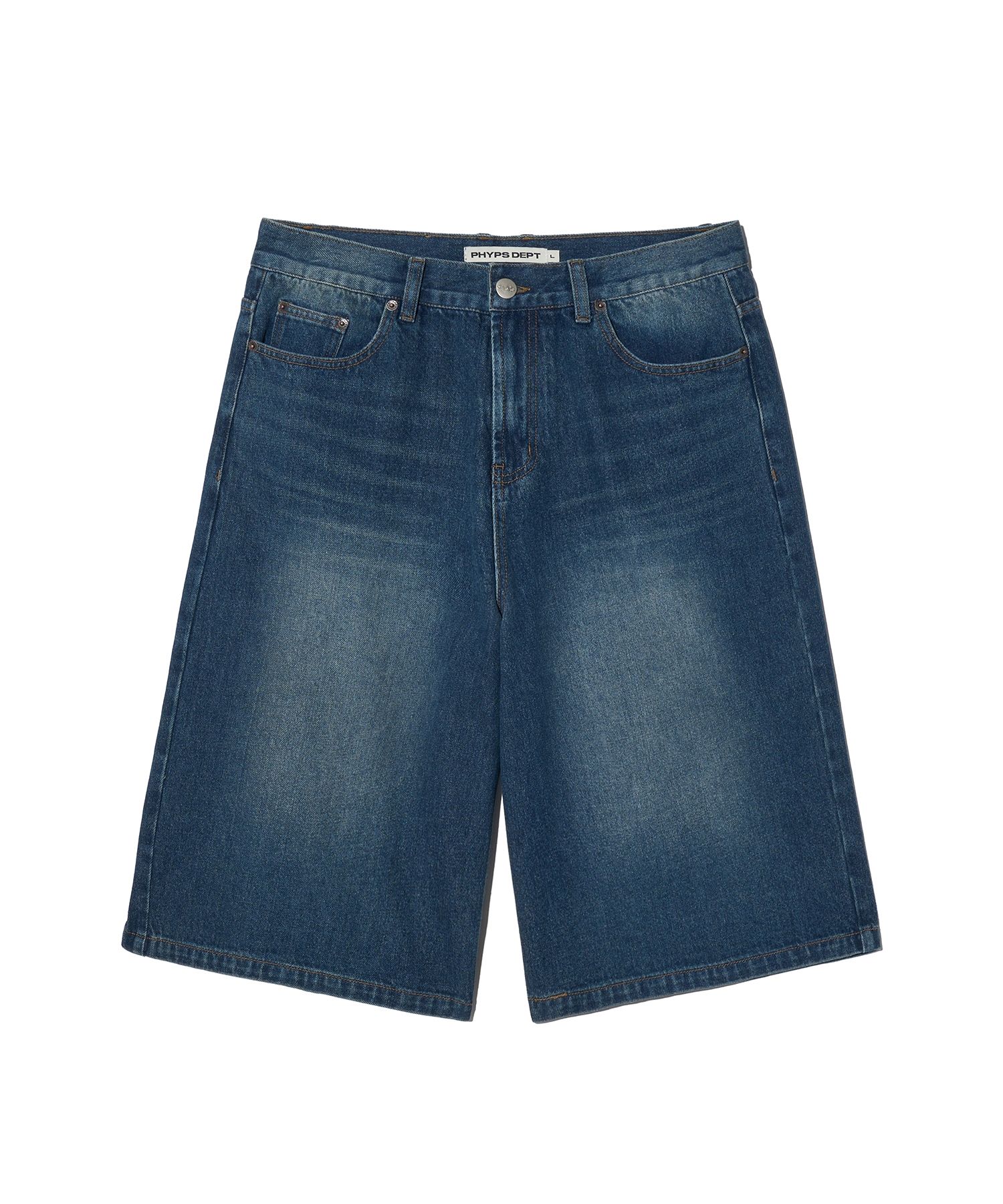 ★ Phyps Department★ Washed Bermuda Denim Shorts Blue PFM1 MUSINSA | PHYPS Washed Bermuda Denim Shorts_Blue