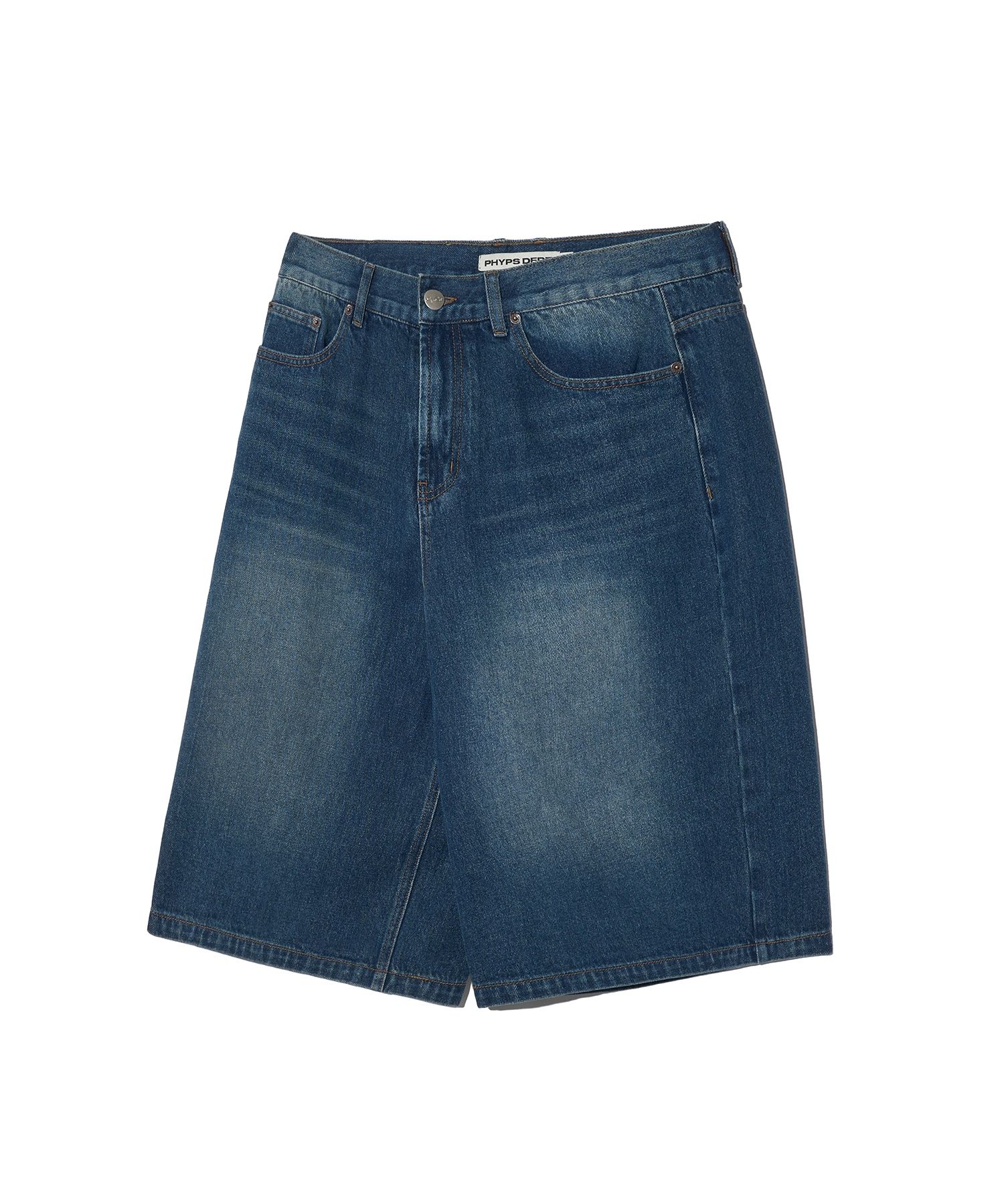 ★ Phyps Department★ Washed Bermuda Denim Shorts Blue PFM1 MUSINSA | PHYPS Washed Bermuda Denim Shorts_Blue