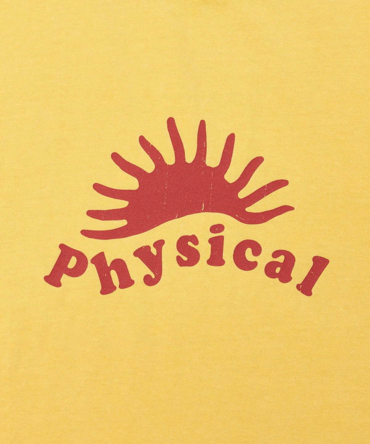 피지컬 디파트먼트(PHYSICAL DEPARTMENT) 우먼즈 선셋 크롭 반팔티셔츠_옐로우