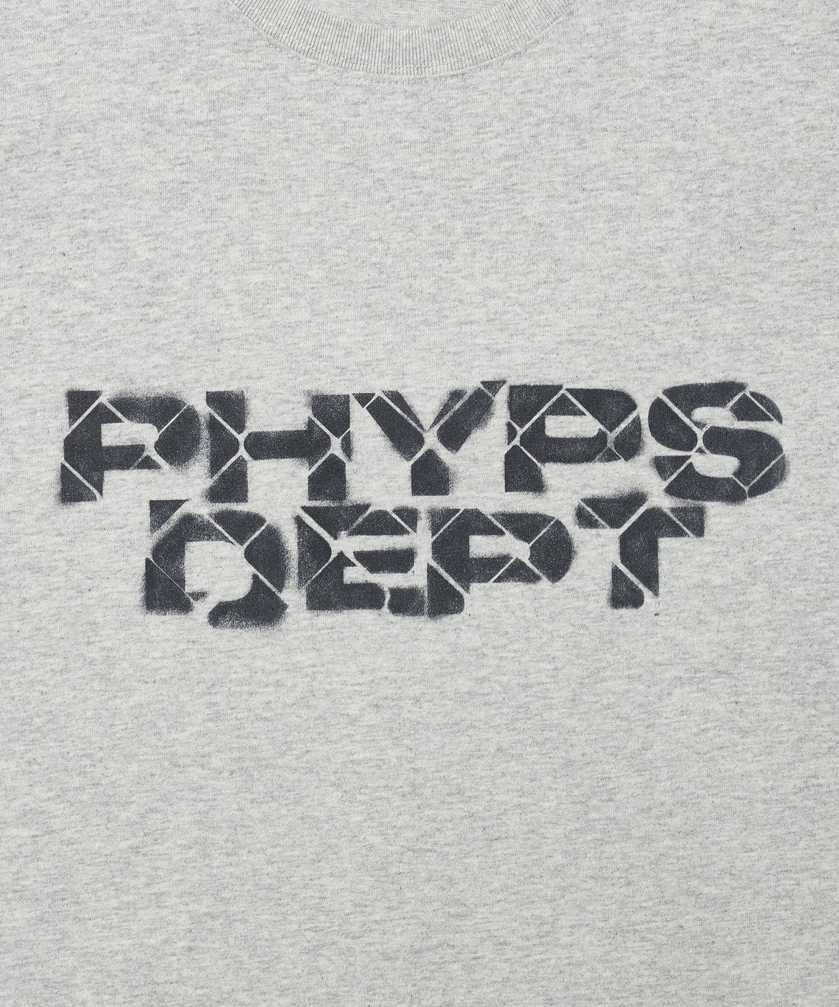 피지컬 디파트먼트(PHYSICAL DEPARTMENT) 타이포 스프레이 반팔티셔츠_그레이