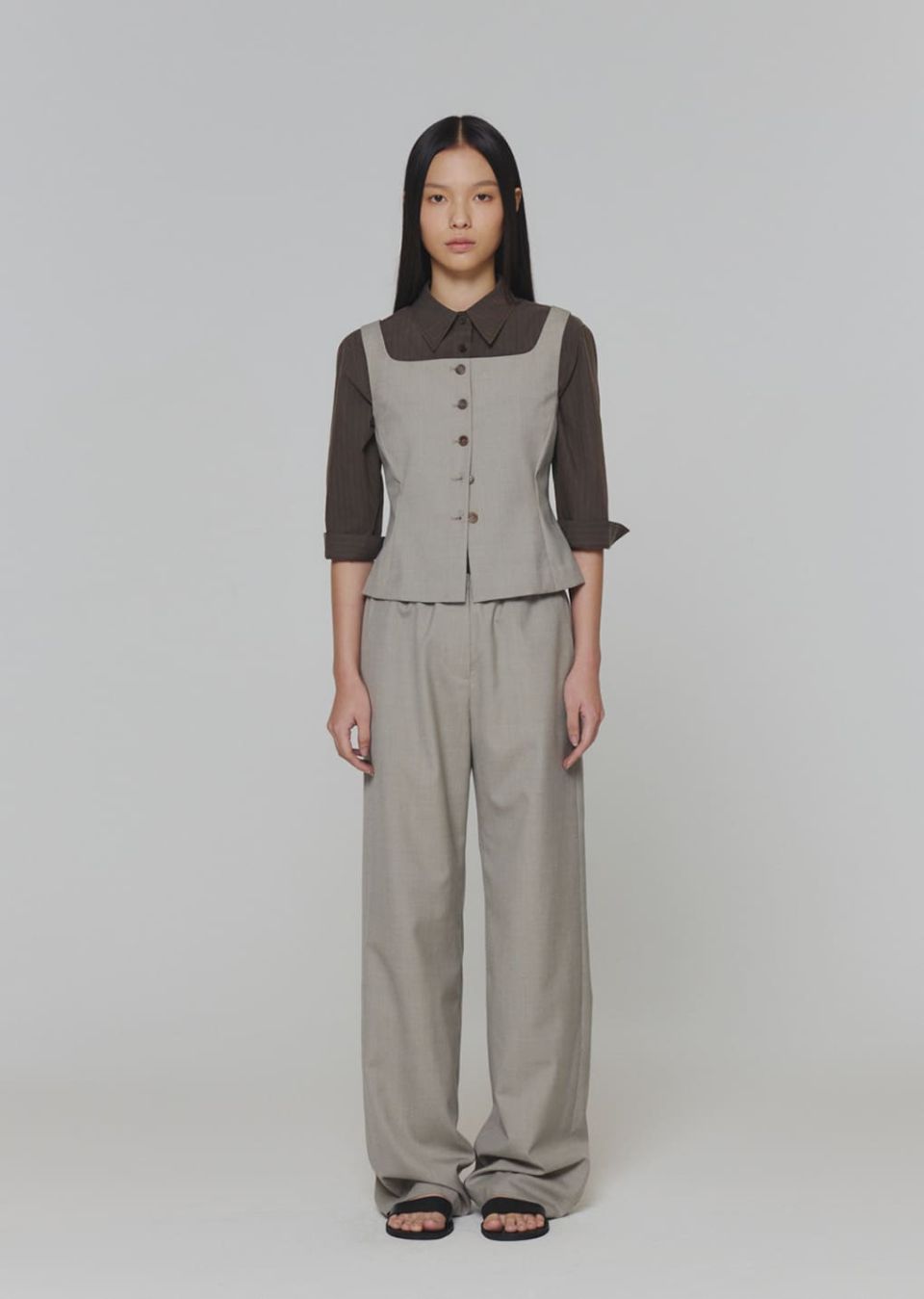 AMOMENTO　SCOOP NECK TWO WAY VEST MUSINSA | AMOMENTO SCOOP NECK TWO WAY VEST