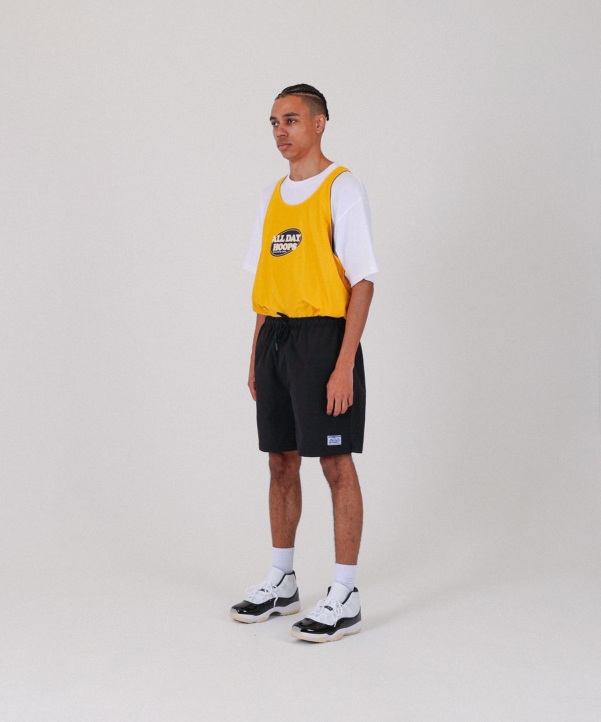 올데이훕스(ALL DAY HOOPS) ADH 써클로고 클래식 양면져지 [네이비/옐로우]