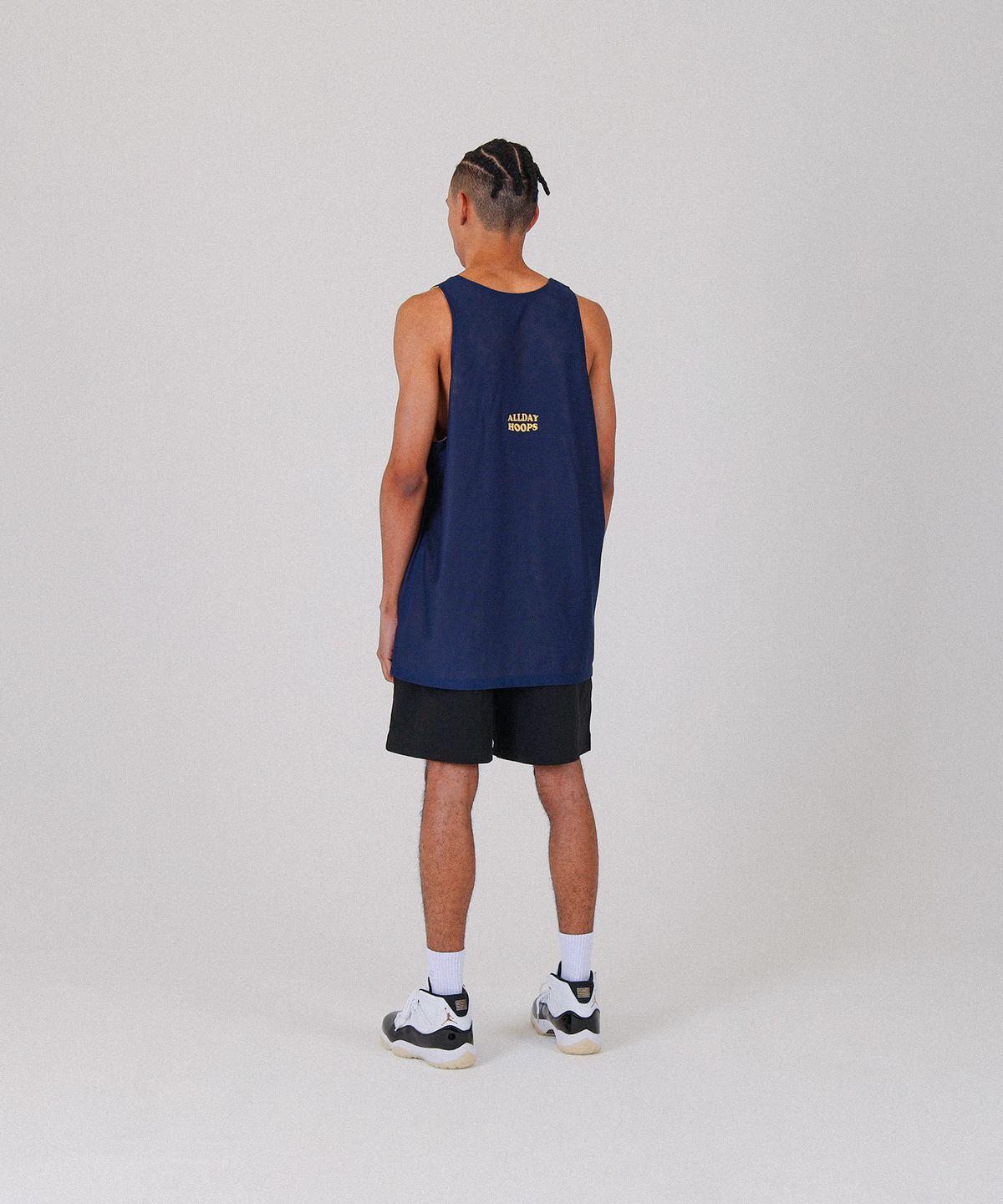 올데이훕스(ALL DAY HOOPS) ADH 써클로고 클래식 양면져지 [네이비/옐로우]