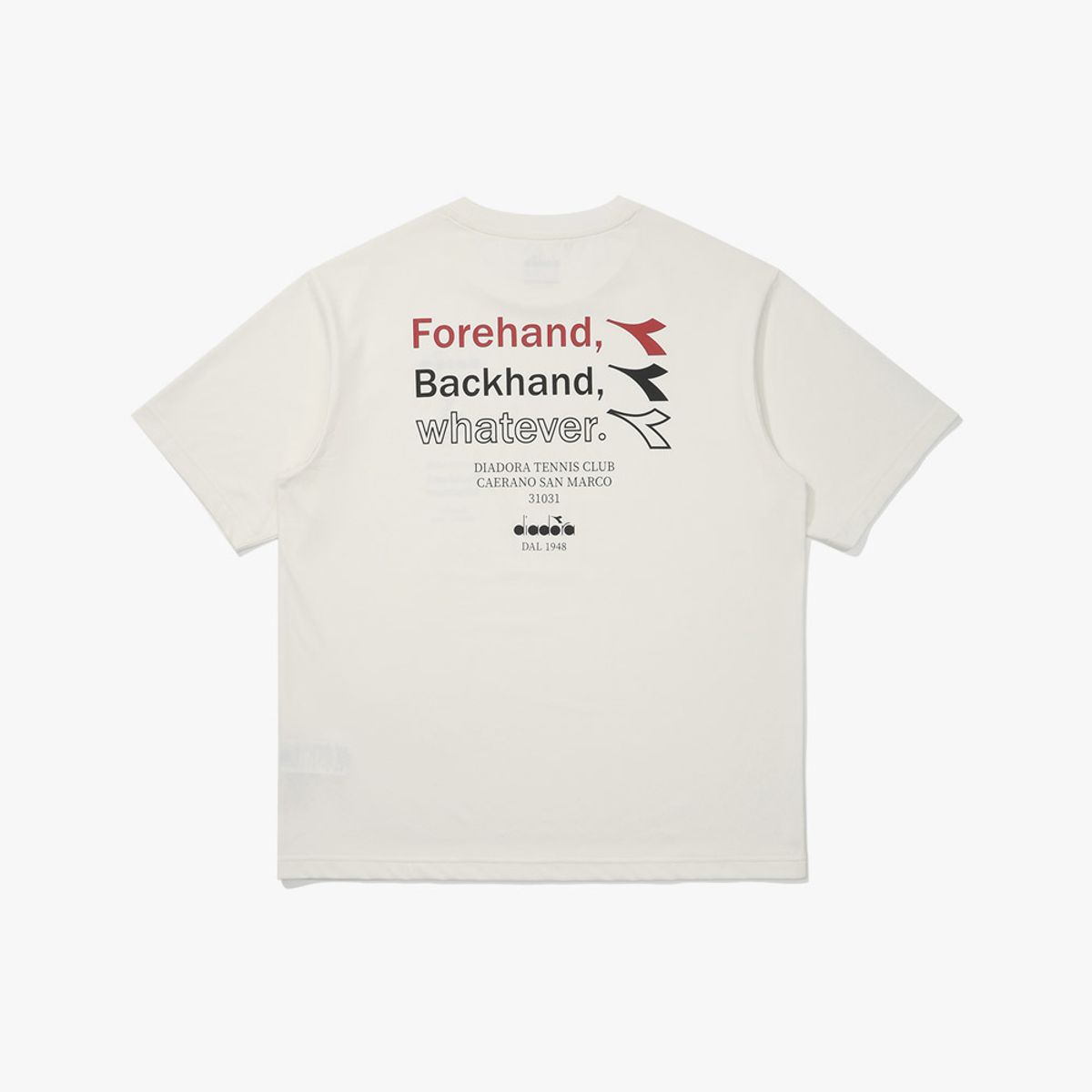 디아도라(diadora) AIRTEX 레터링 반팔 티셔츠 OFF WHITE