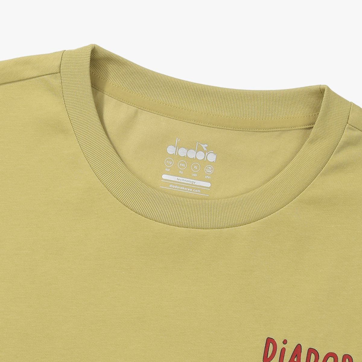디아도라(diadora) 테니스볼 그래픽 반팔 티셔츠 YELLOW