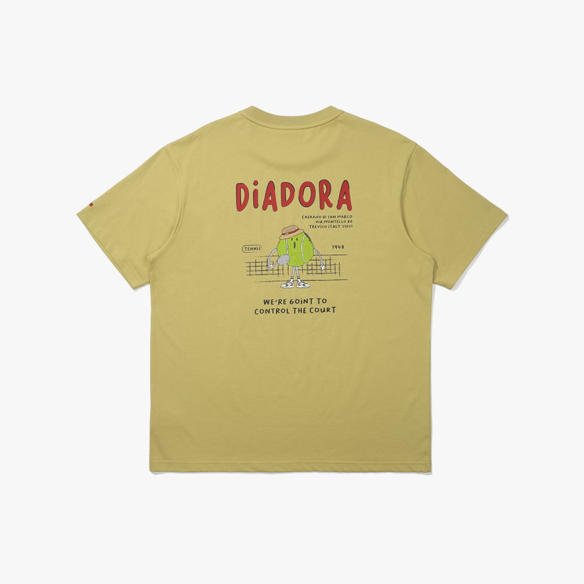 디아도라(diadora) 테니스볼 그래픽 반팔 티셔츠 YELLOW