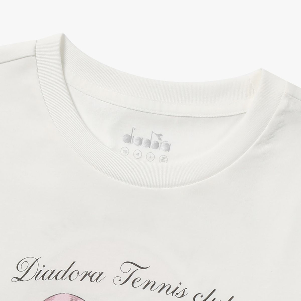 디아도라(diadora) 테니스 리본 그래픽 반팔 티셔츠 OFF WHITE