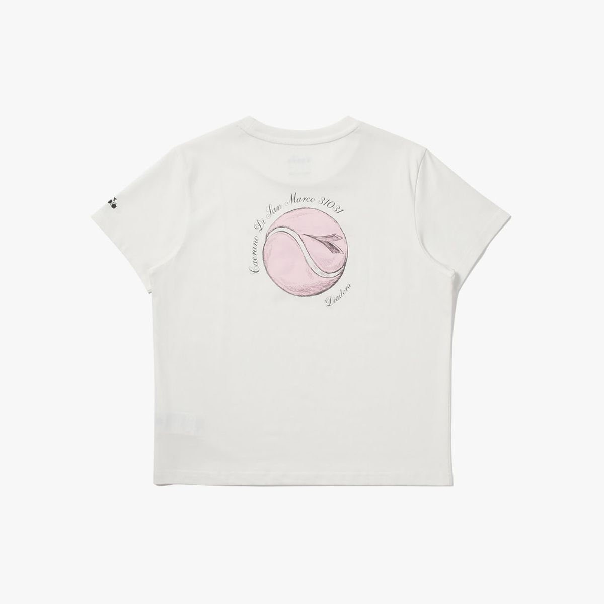 디아도라(diadora) 테니스 리본 그래픽 반팔 티셔츠 OFF WHITE