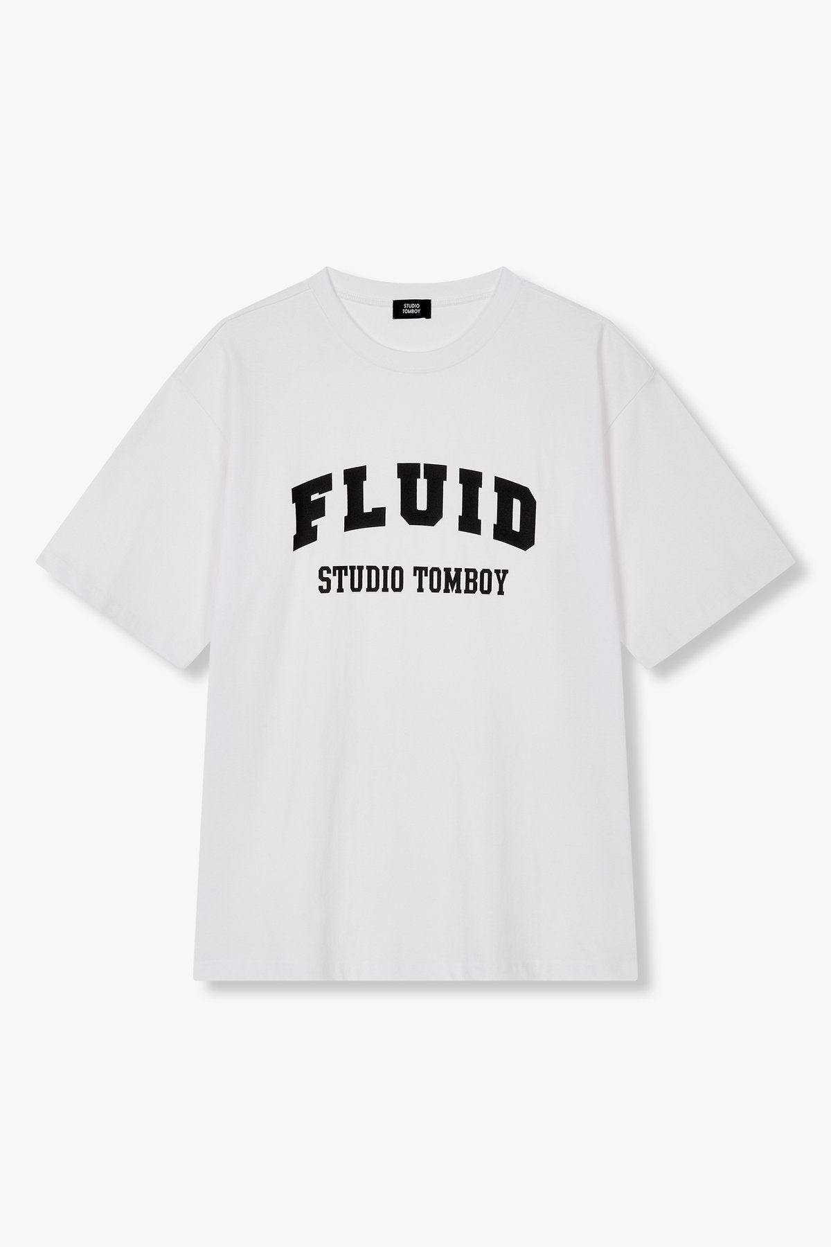 스튜디오 톰보이(STUDIO TOMBOY) [MEN] FLUID 프린트 티셔츠_화이트 91M5222314