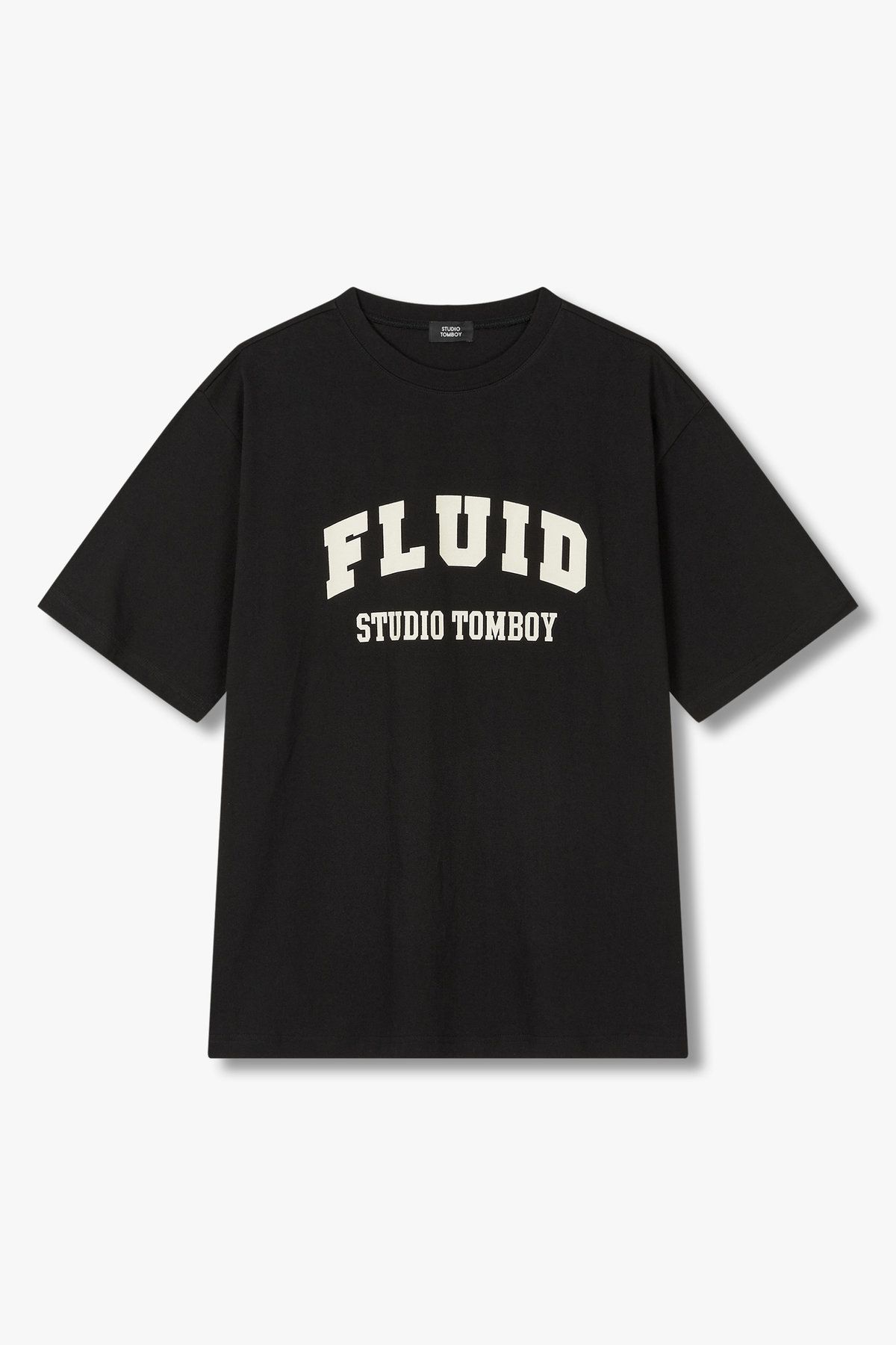 스튜디오 톰보이(STUDIO TOMBOY) [MEN] FLUID 프린트 티셔츠_블랙 91M5222314