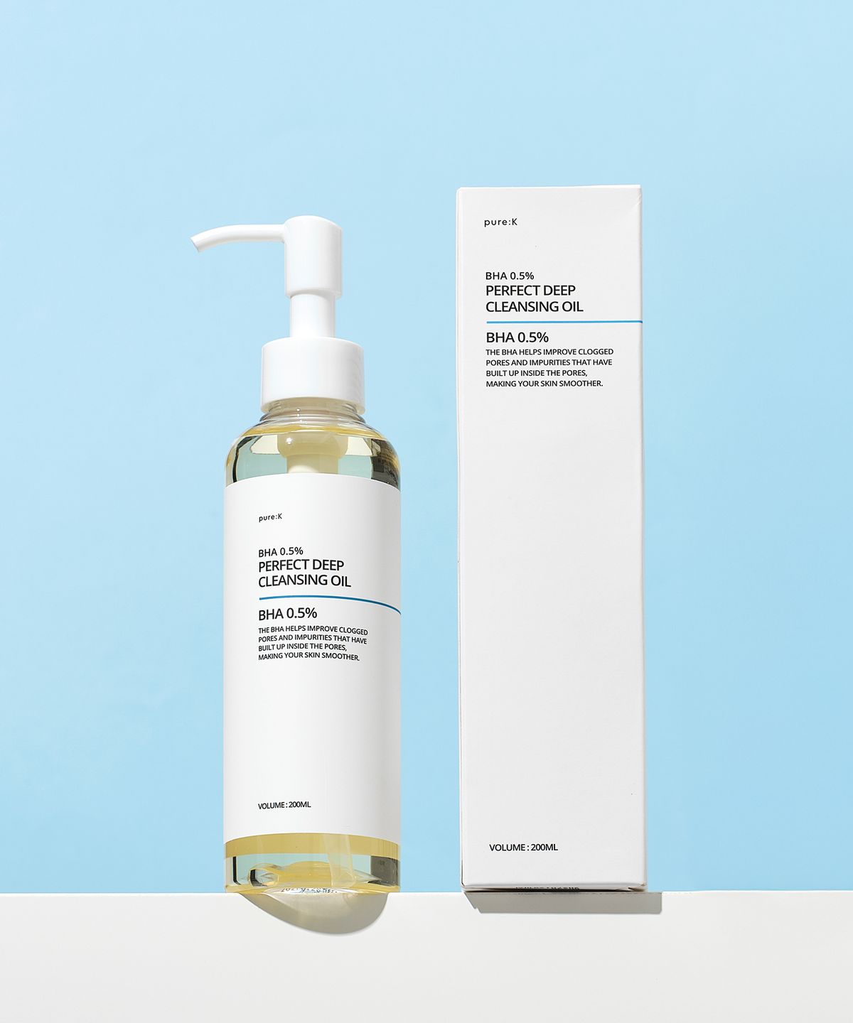 퓨어케이(PURE K) BHA 0.5% 퍼펙트 딥 클렌징오일 200ml