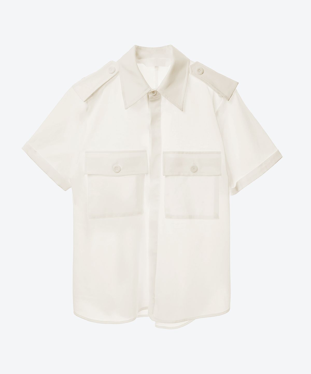 언티지(UNTAGE) 사파리 반팔셔츠[White(UNISEX)]_UTS-SS51