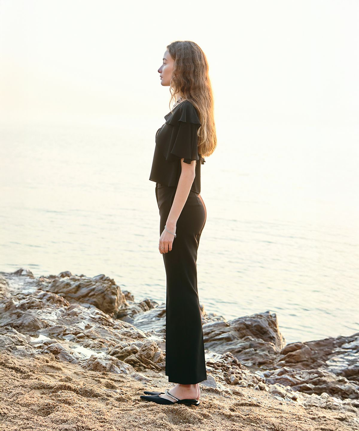 아이스가든에이오공팔(ICE GARDEN A.508) Scarf Detail Blouse_Black