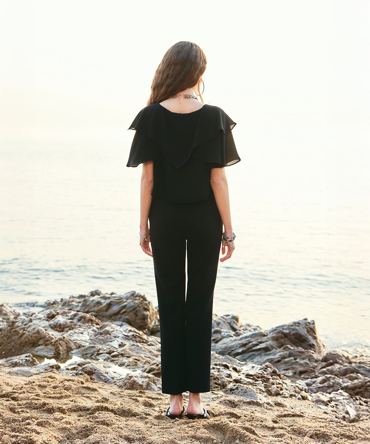 아이스가든에이오공팔(ICE GARDEN A.508) Scarf Detail Blouse_Black