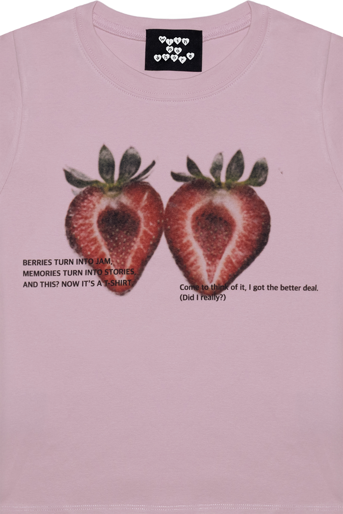 위드노쇼어(WITHNOSHORE) Memory Berry Tee - pink