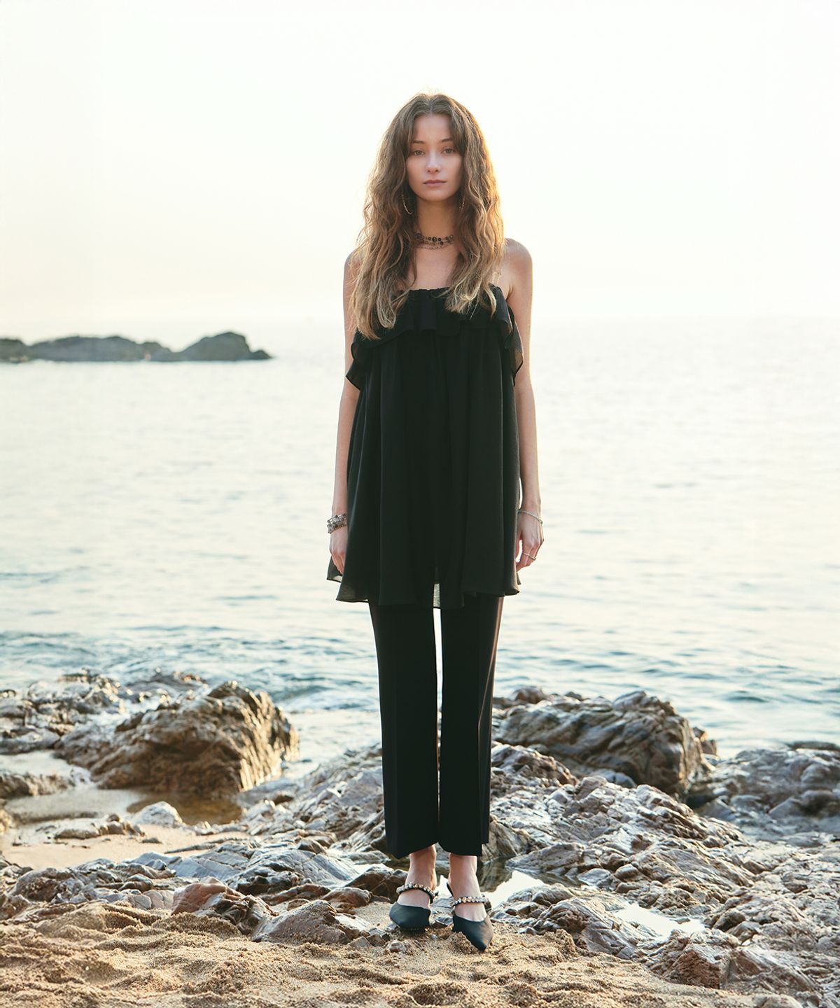 아이스가든에이오공팔(ICE GARDEN A.508) Ruffle Tea Dress_Black