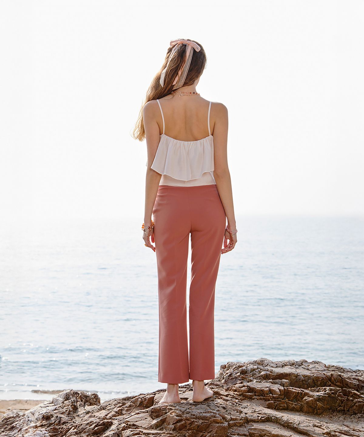 아이스가든에이오공팔(ICE GARDEN A.508) Flared Trousers_Terra Cotta