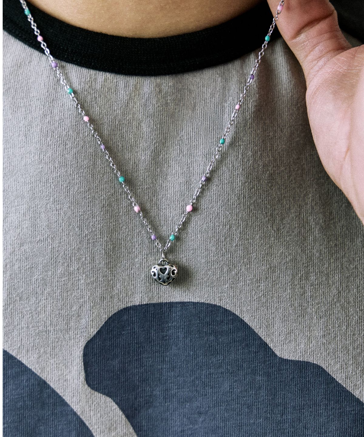 네이키드블러드(NAKEDBLOOD) [HANDMADE] BABY ANTIQUE HEART Necklace