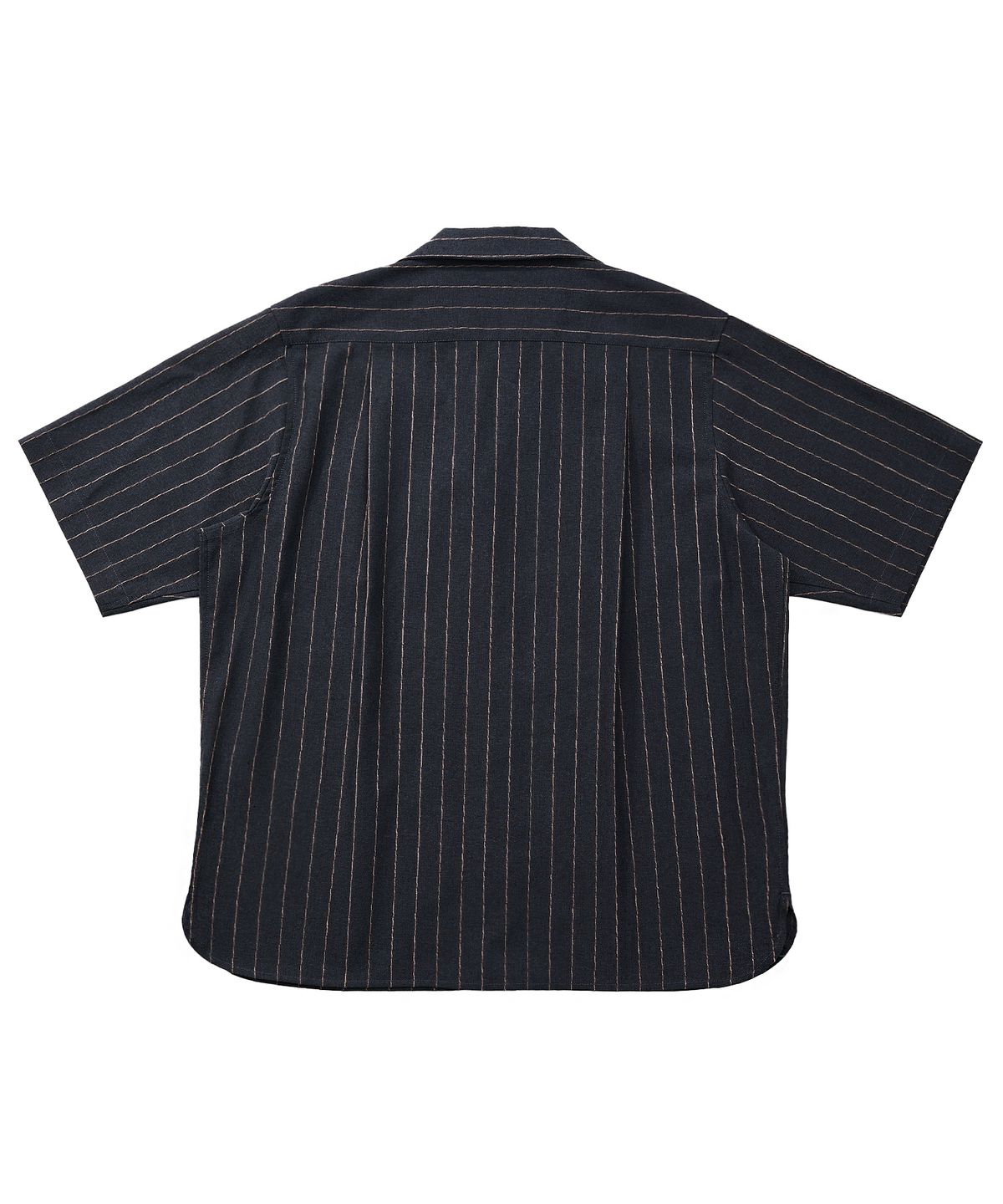 어낫띵(A NOTHING) STRIPE L-C TAILORED 1/2 SHIRT (Navy)