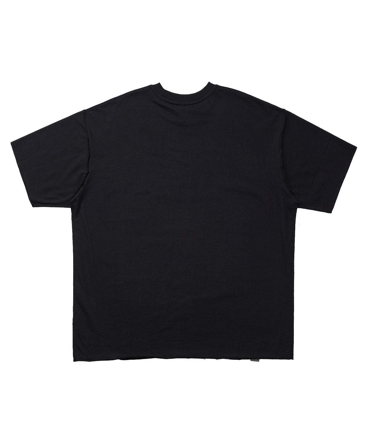 어낫띵(A NOTHING) PAISLEY PRT. CUT-OUT 1/2 TEE (Black)