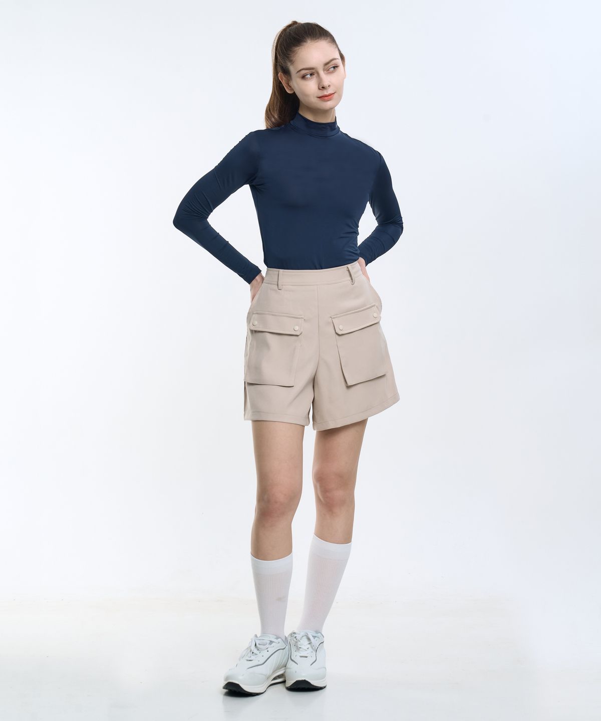 투엘라(2ELA) 썸머팝 여성 폴리냉감 스트라이프 반목 긴팔 티셔츠 3 Colors