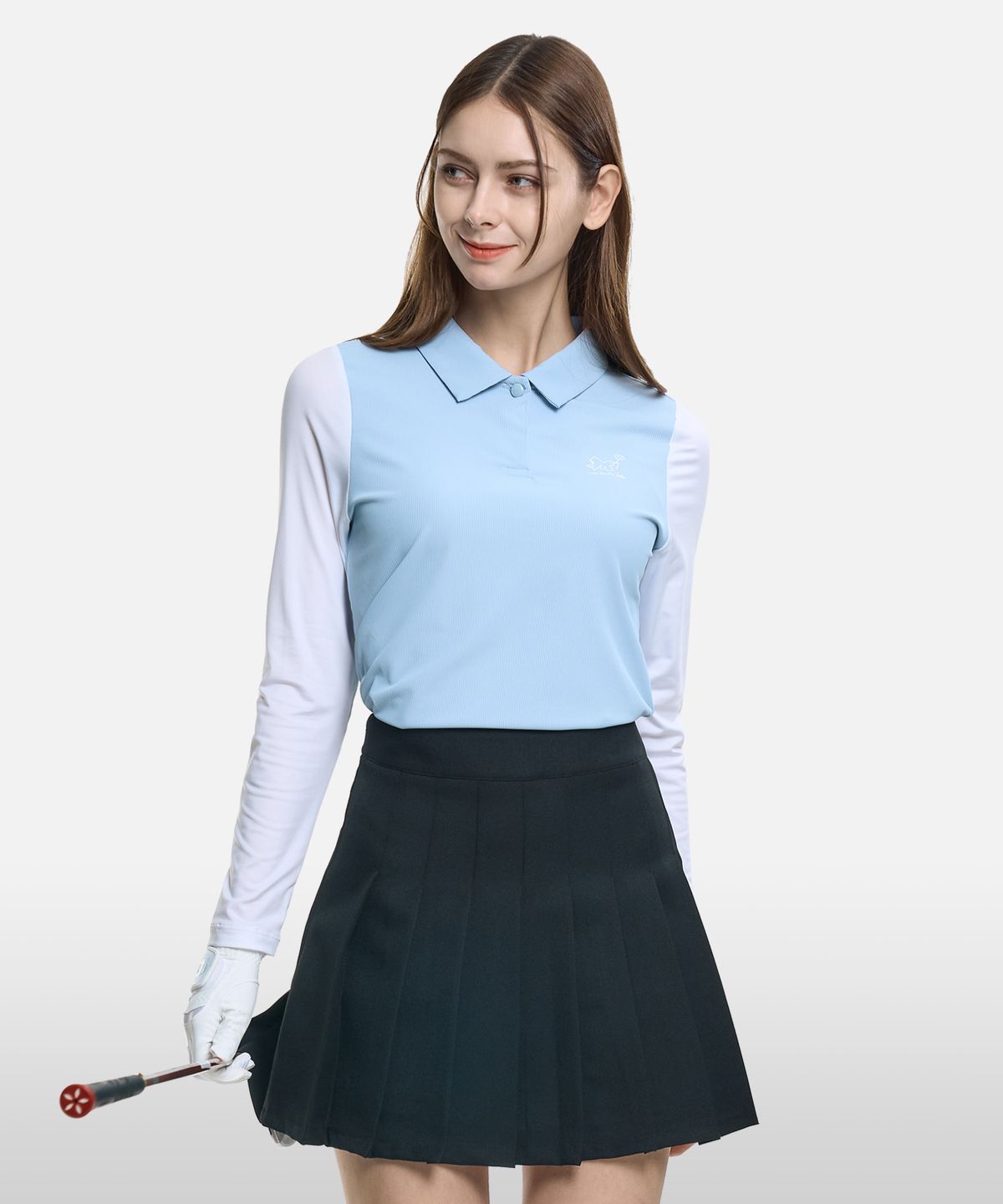 투엘라(2ELA) 러블리샷 여성 소매배색 긴팔 카라 티셔츠(M6ST01) 4 Colors