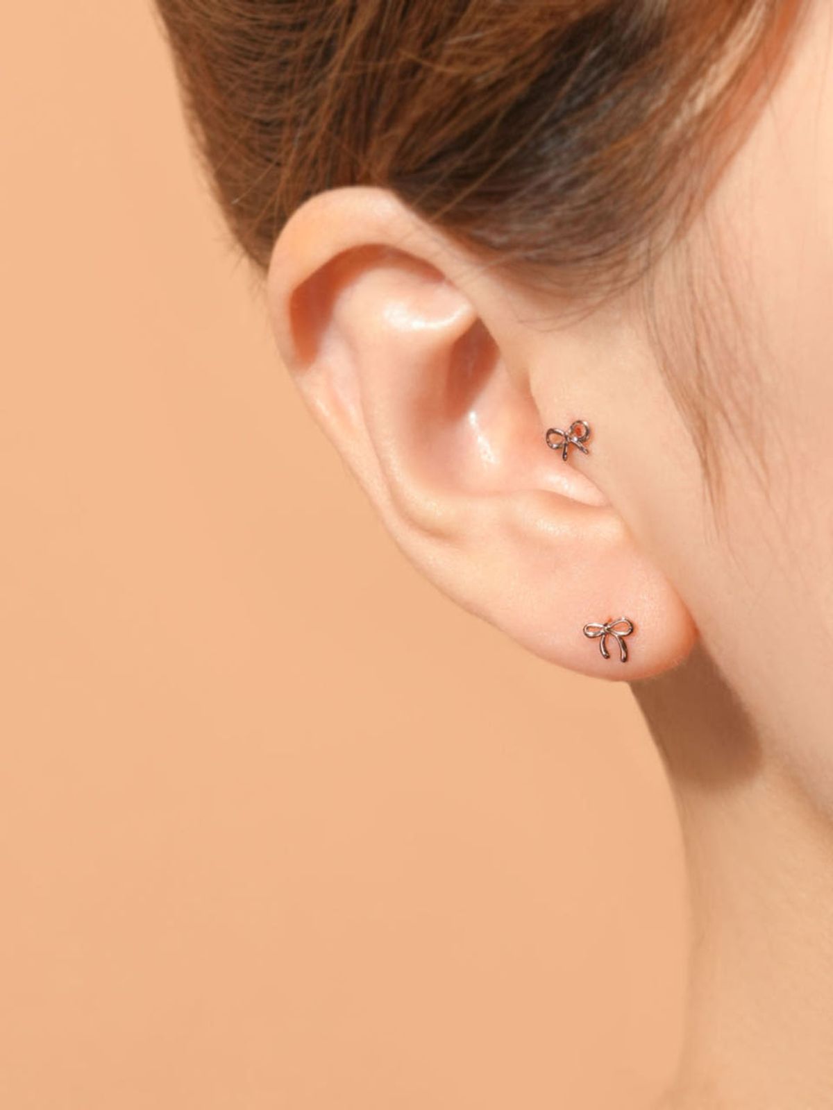 미니멀피어싱(MINIMALPIERCING) 14K 캔디 리본 피어싱 귀걸이