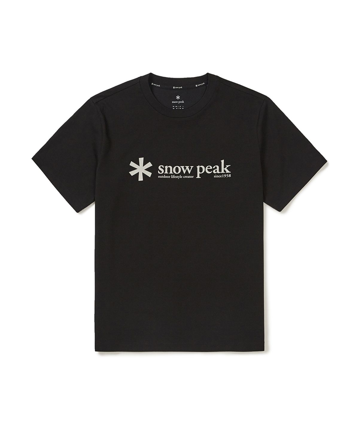 스노우피크 어패럴(SNOWPEAK APPAREL) 아스킨 빅로고 반팔 티셔츠 (S25MUFTS67) Black