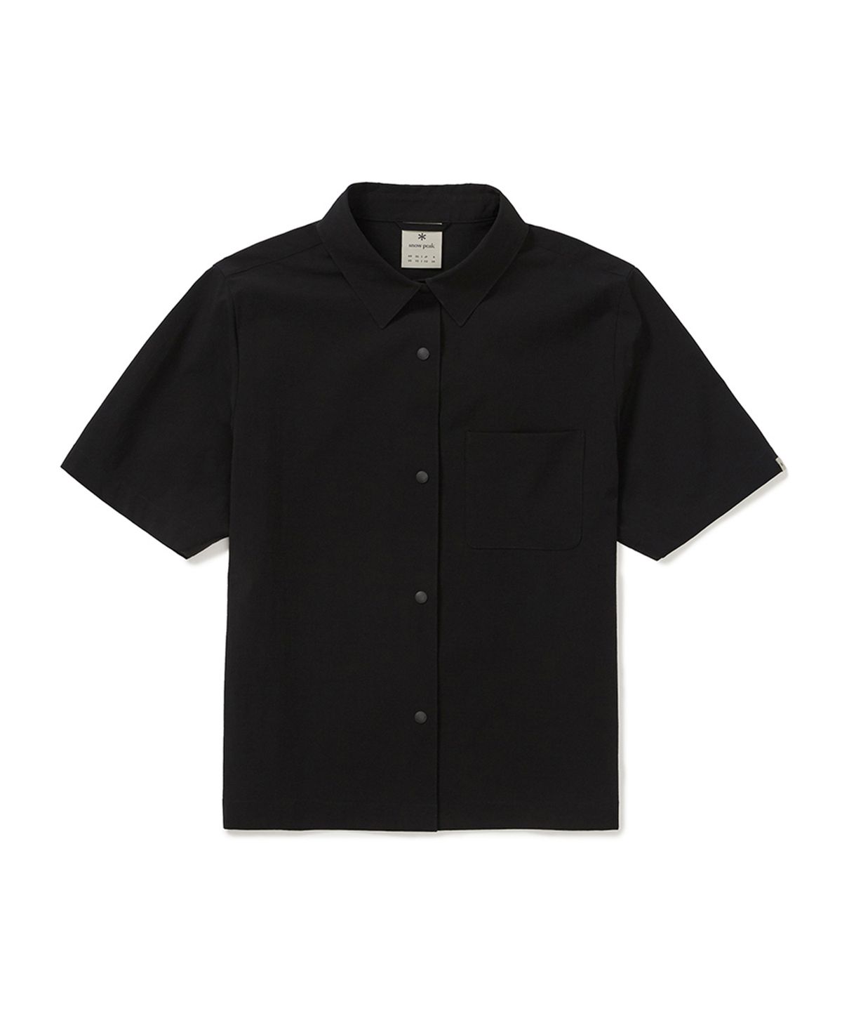 스노우피크 어패럴(SNOWPEAK APPAREL) 에어닷 여성 포켓 반팔 셔츠 (S25MWTSH35) Black