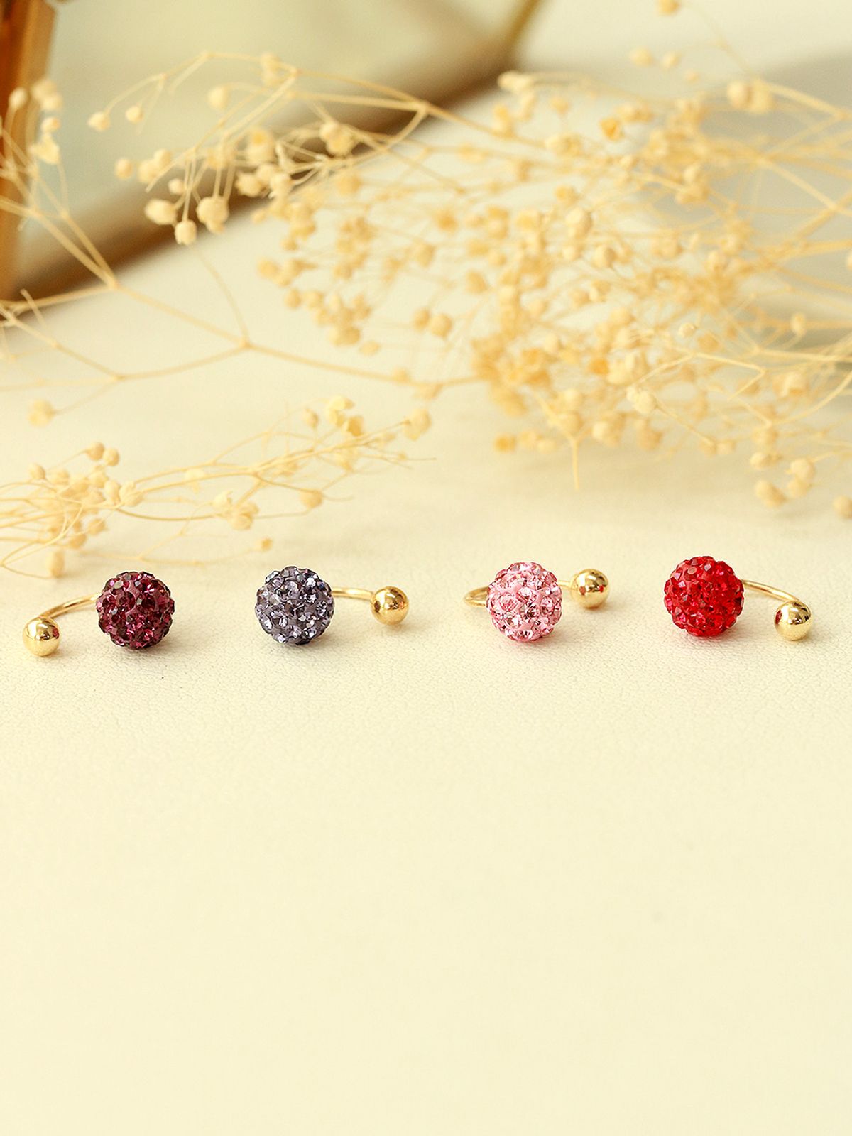 미니멀피어싱(MINIMALPIERCING) 14K 컬러 큐빅볼 투웨이 피어싱 귀걸이
