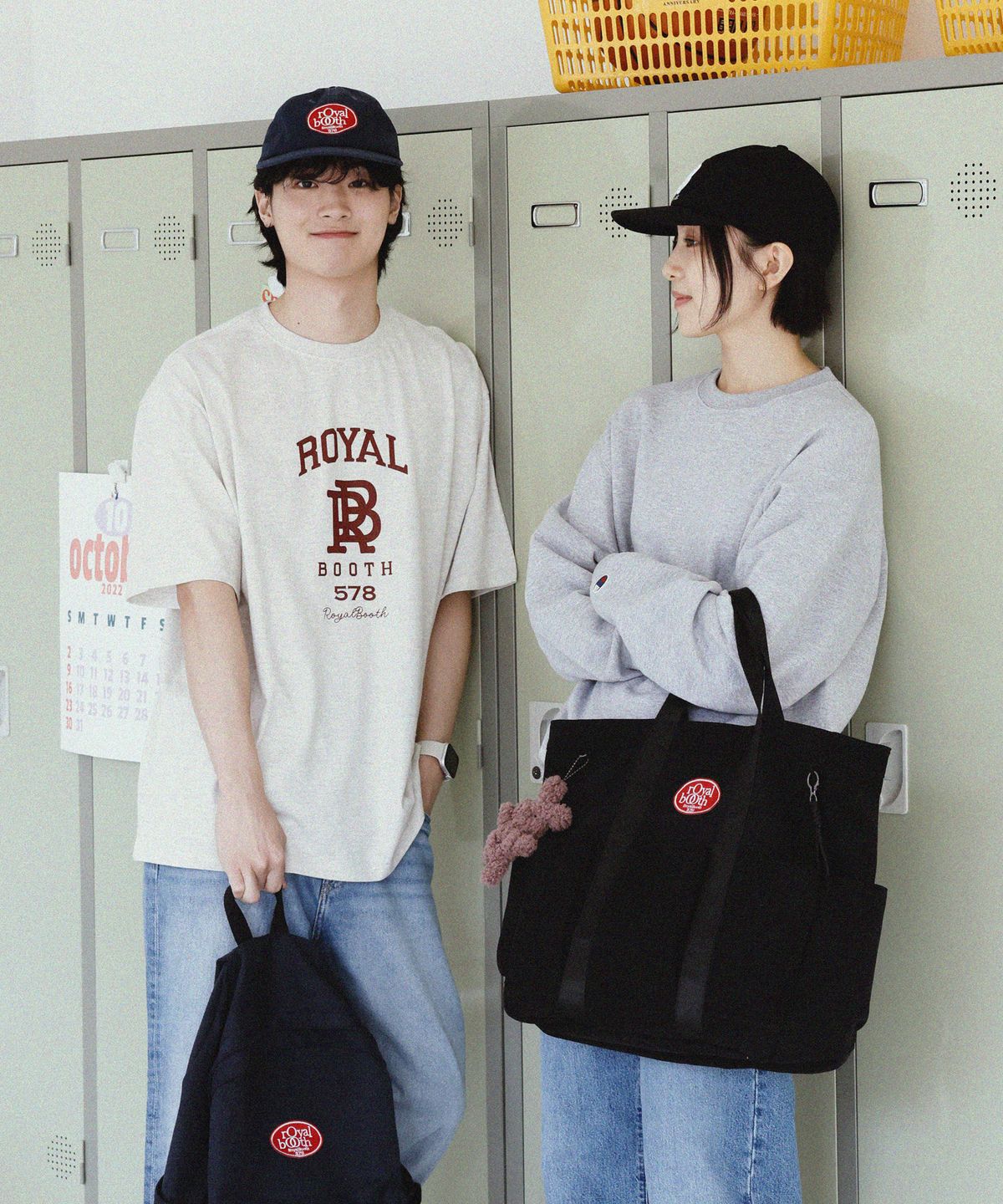 로얄부스(ROYALBOOTH) 피치 워시드 캔버스 멀티 크로스백 [블랙]