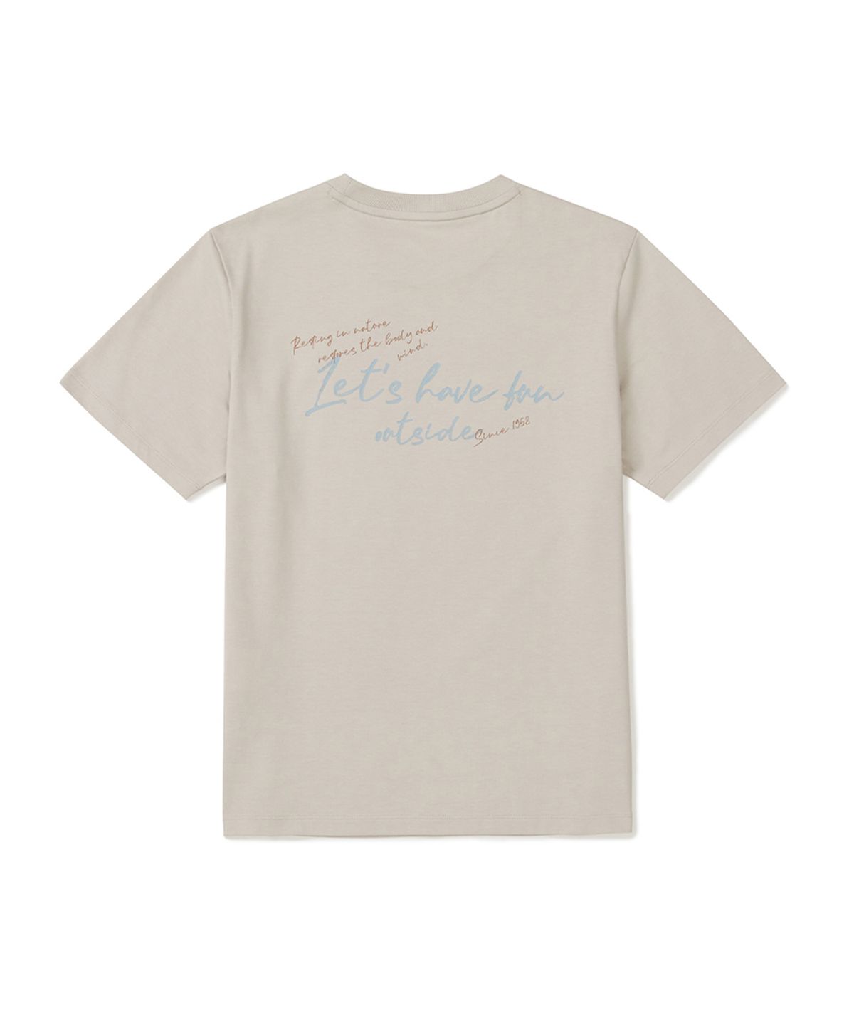 스노우피크 어패럴(SNOWPEAK APPAREL) 아스킨 여성 레터링 반팔 티셔츠 (S25MWFTS85) Sand Beige