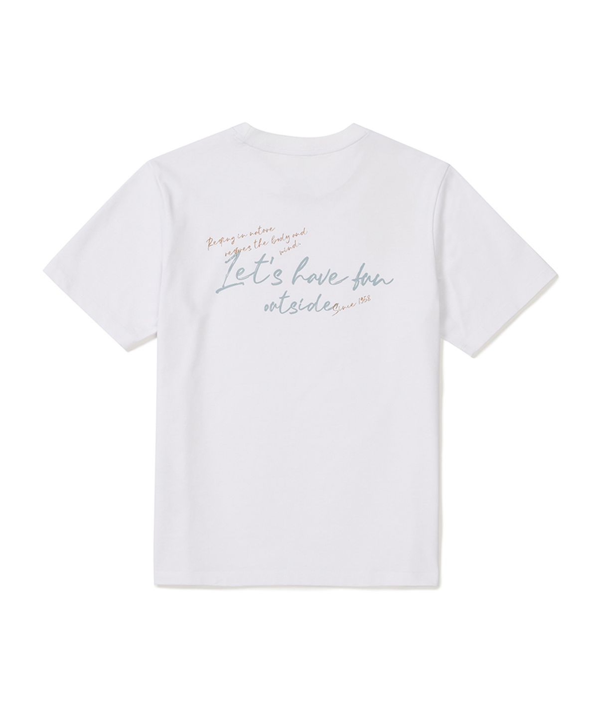 스노우피크 어패럴(SNOWPEAK APPAREL) 아스킨 여성 레터링 반팔 티셔츠 (S25MWFTS85) White
