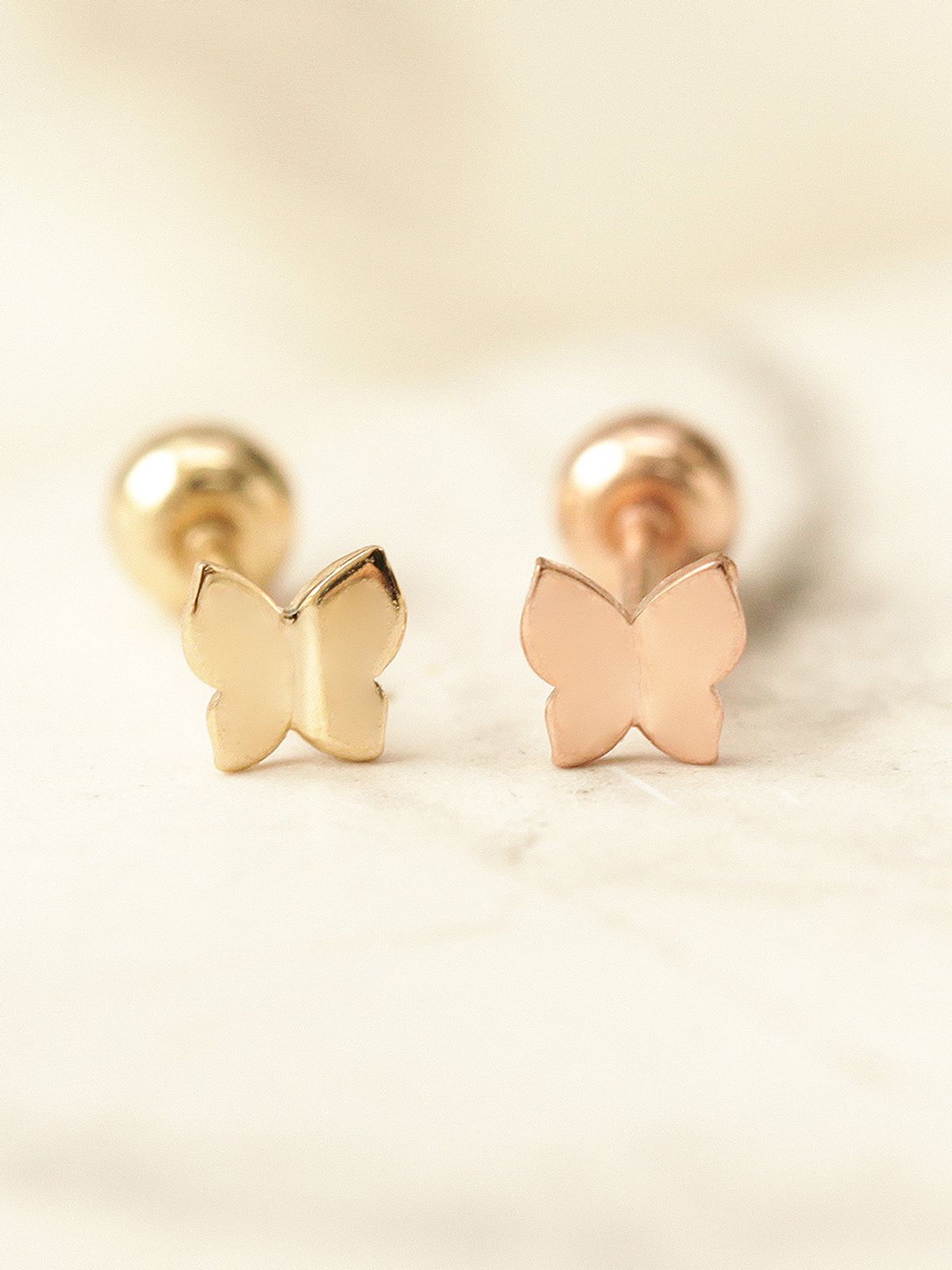 미니멀피어싱(MINIMALPIERCING) 14K 데일리 미니미 나비 피어싱 귀걸이